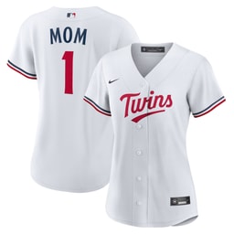 Women's Baseball team #1 Mom Home Jersey, White