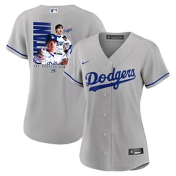Baseball player 17 Baseball team Signed Name 2023 Road Women's Jersey - Gray