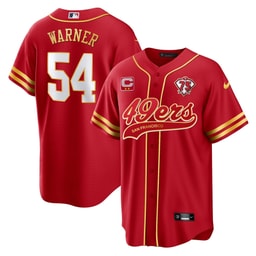 Fred Warner 54 Football team Men's Baseball Jersey - Red