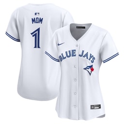Women's Baseball team #1 Mom Home Limited Jersey, White