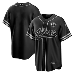 Football team Men's Baseball Jersey - Black Silver