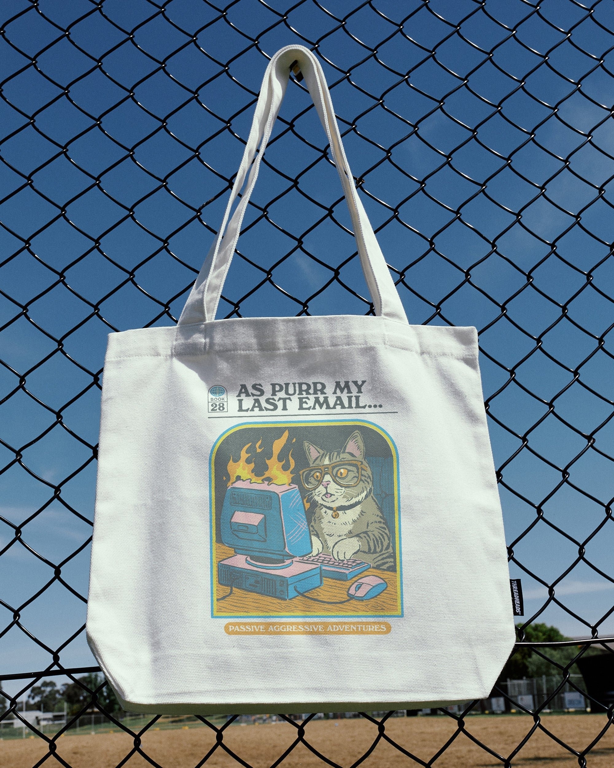 As Purr My Last Email Tote Bag by Steven Rhodes - Premium Cotton Canvas