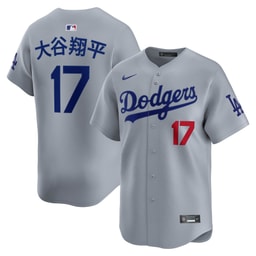 Men's Baseball team Baseball player Gray Road Alternate Limited Kanji Player Jersey