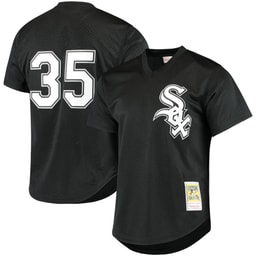 Men's Baseball team Frank Thomas Apparel brand Black Cooperstown Mesh Batting Practice Jersey