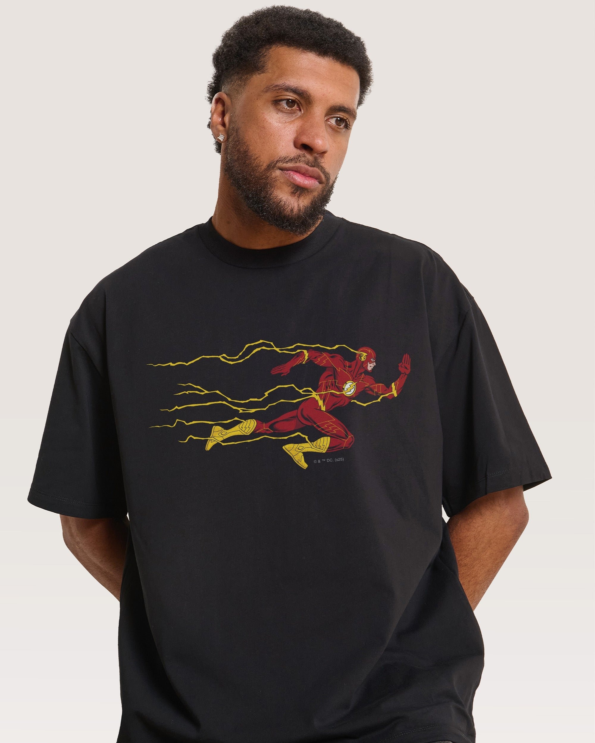 The Flash Oversized Graphic T-Shirt DC Collab 100% Combed Cotton Unisex