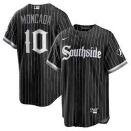 Men's Baseball team Yoan Moncada Black City Connect Player Jersey