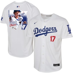 Baseball player 17 Baseball team Signed Greatest Sho On Earth 2023 Youth Home Jersey - White