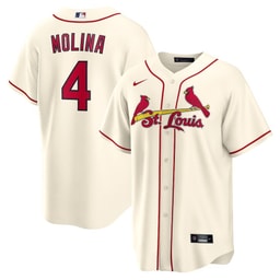 Yadier Molina 4 Baseball team Alternate Men's Jersey - Cream