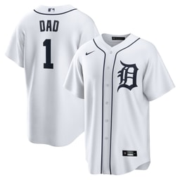 Men's Baseball team #1 Dad Home Jersey, White