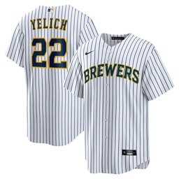 Men's Baseball team Christian Yelich White Alternate Player Jersey