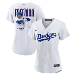 Freddie Freeman 5 Baseball team Signed Logo 2023 Home Women's Player Jersey - White