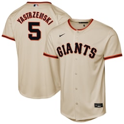 Youth Baseball team Mike Yastrzemski Cream Home Player Jersey