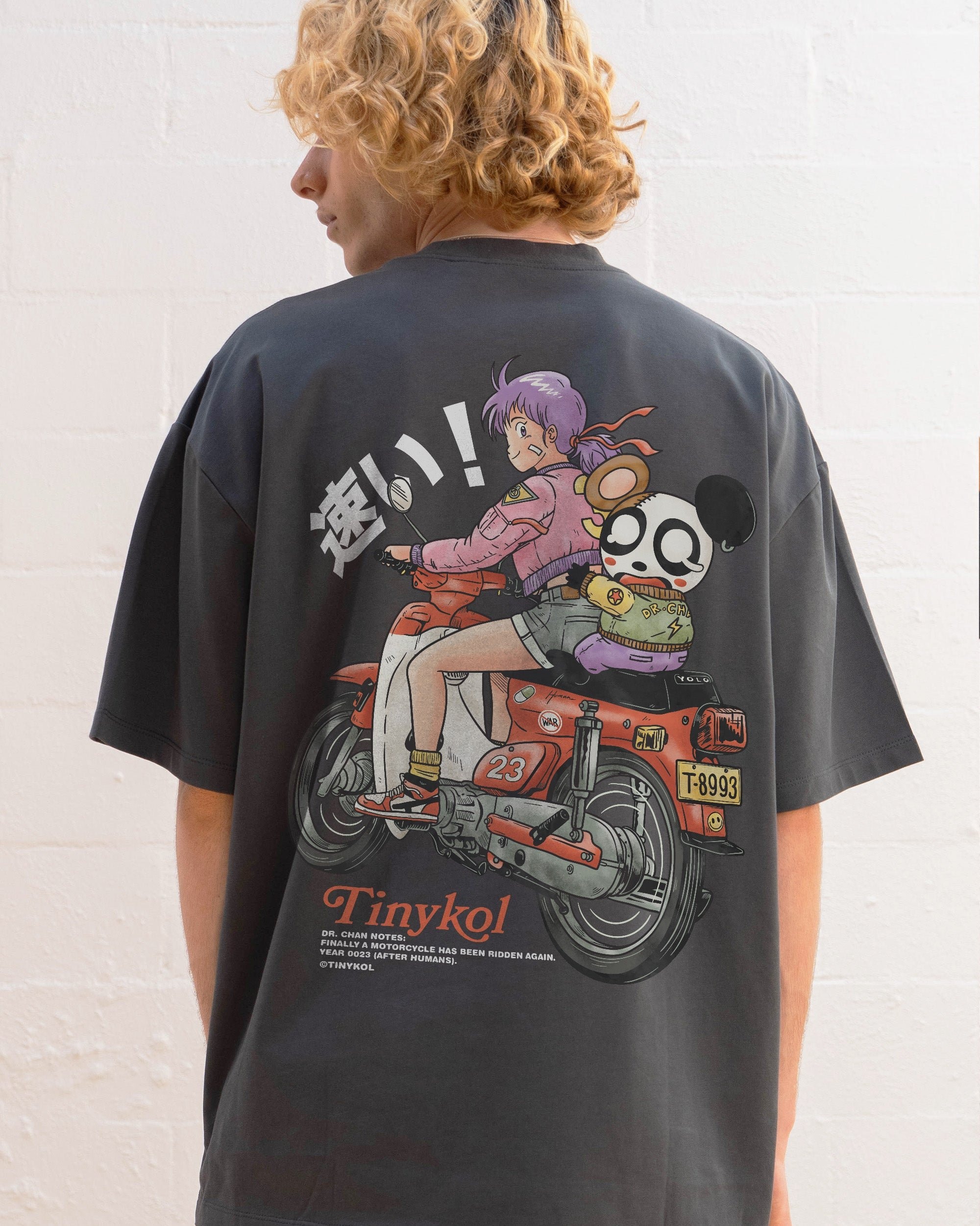 C-70 Oversized Graphic Tee - TINYKOL Unisex 90s Boxy Fit 275gsm Combed Cotton