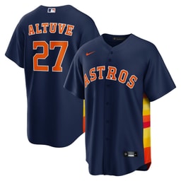 Men's Baseball team Jose Altuve Navy Alternate Player Name Jersey