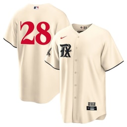 Jonah Heim 28 Baseball team 2023 City Connect Game Jersey - Cream