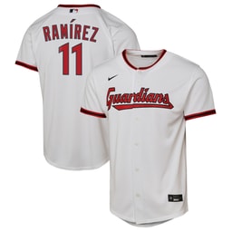 Youth Baseball team Jose Ramirez White Home Player Jersey