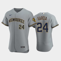 Baseball team 24 Avisail Garcia Road Team Gray Jersey
