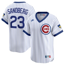 Men's Baseball team Ryne Sandberg White Throwback Cooperstown Collection Limited Jersey
