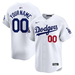 Baseball team 2024 World Series Champions Home Custom Limited Men's Jersey - White
