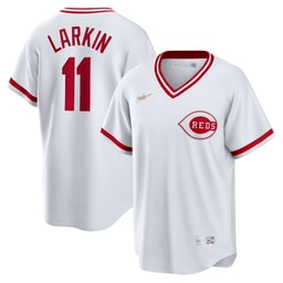 Men's Baseball team Barry Larkin White Home Cooperstown Collection Player Jersey
