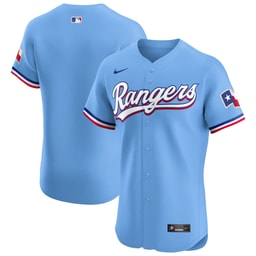 Men's Baseball team Light Blue Alternate Vapor Premier Elite Patch Jersey