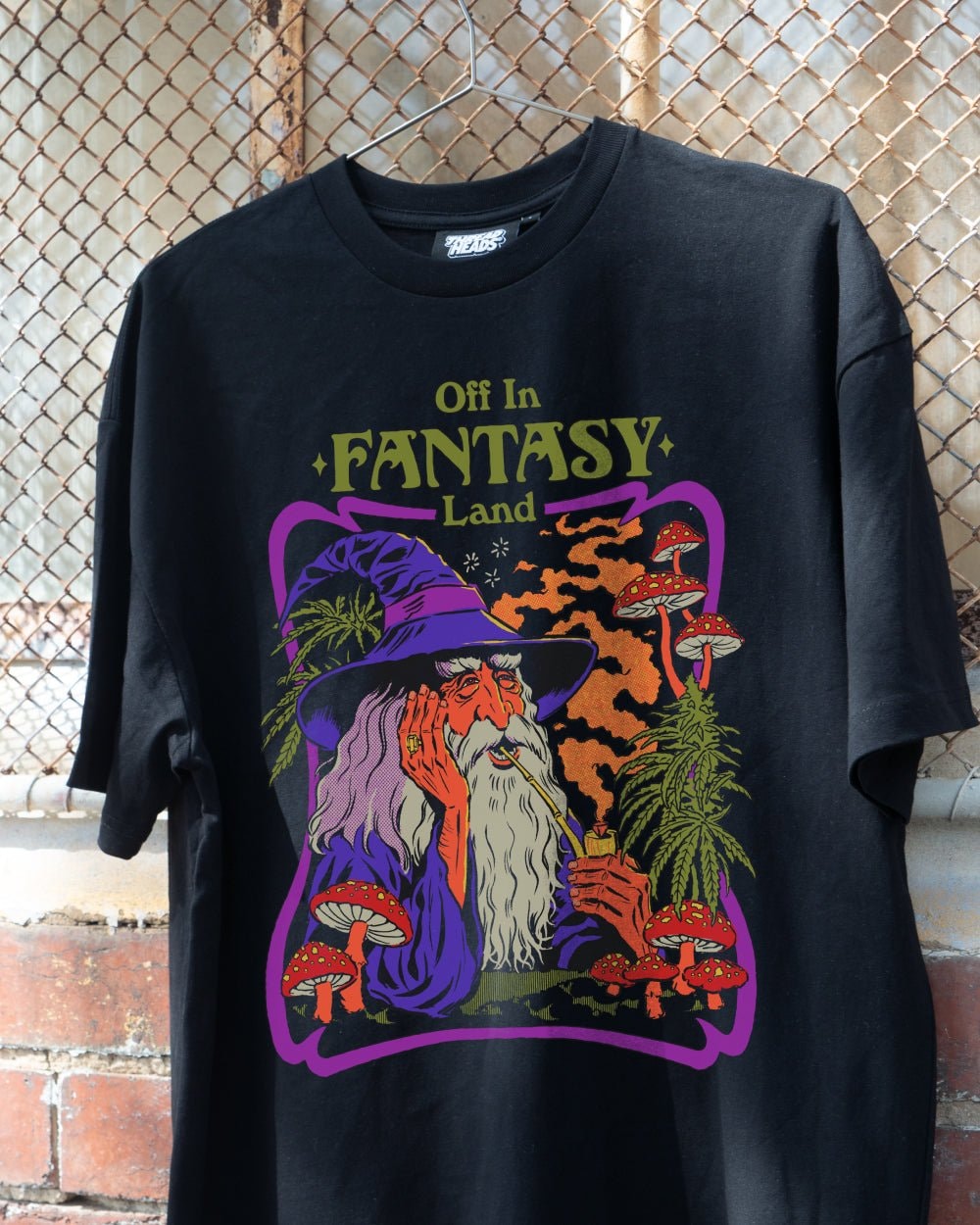 Fantasy Land Oversized Graphic Tee by Steven Rhodes - Unisex 100% Combed Cotton
