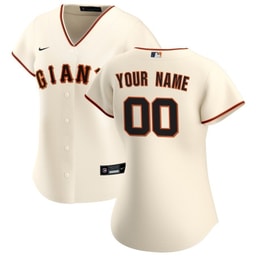 Baseball team Women's Home Custom Jersey - Cream