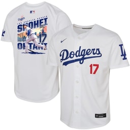 Baseball player 17 Baseball team Signed Homerun 2023 Youth Home Jersey - White