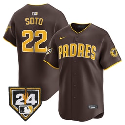Juan Soto 22 Baseball team 2024 Spring Training Men's Jersey - Brown