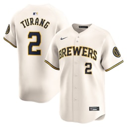 Brice Turang 2 Baseball team Home Limited Men's Jersey - Cream