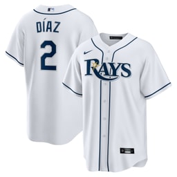 Men's Baseball team Yandy D?az White Home Player Jersey