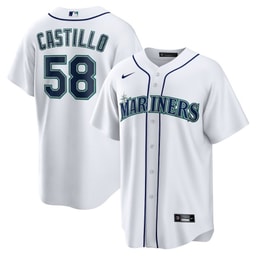 Luis Castillo 58 Baseball team Home Men's Jersey - White