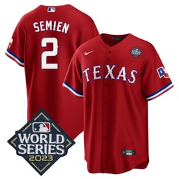 Marcus Semien 2 Baseball team 2023 World Series Stitched Baseball Jersey, Red