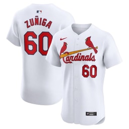 Guillermo Zu?iga 60 Baseball team Home Elite Player Men Jersey - White