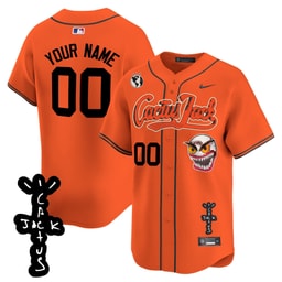 Baseball team Cactus Jack Patch V2 Custom Men's Jersey - Orange