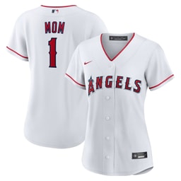 Women's Baseball team #1 Mom Home Jersey, White