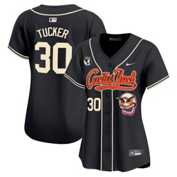 Kyle Tucker 30 Baseball team Cactus Jack Patch Women's Jersey - Black