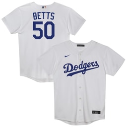 Juvenile Baseball team Mookie Betts 2.0 Player Jersey, White