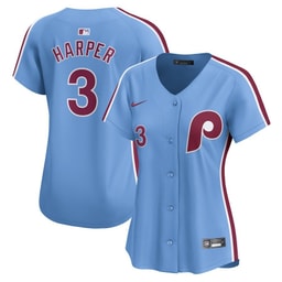 Bryce Harper 3 Baseball team Alternate Limited Women's Jersey - Light Blue