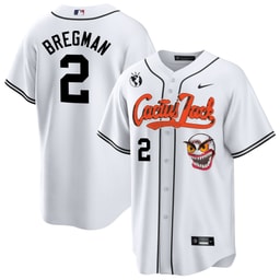 Alex Bregman 2 Baseball team Cactus Jack White Men's Jersey