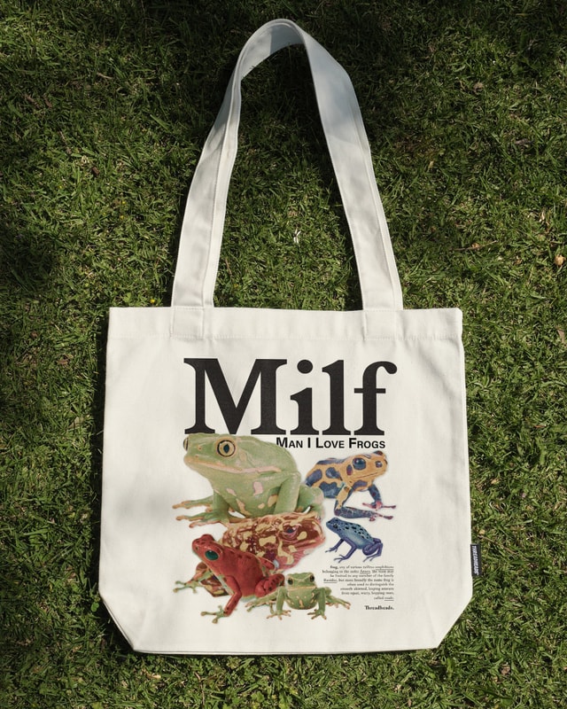 Man I Love Frogs Tote Bag - Premium 100% Cotton Canvas
