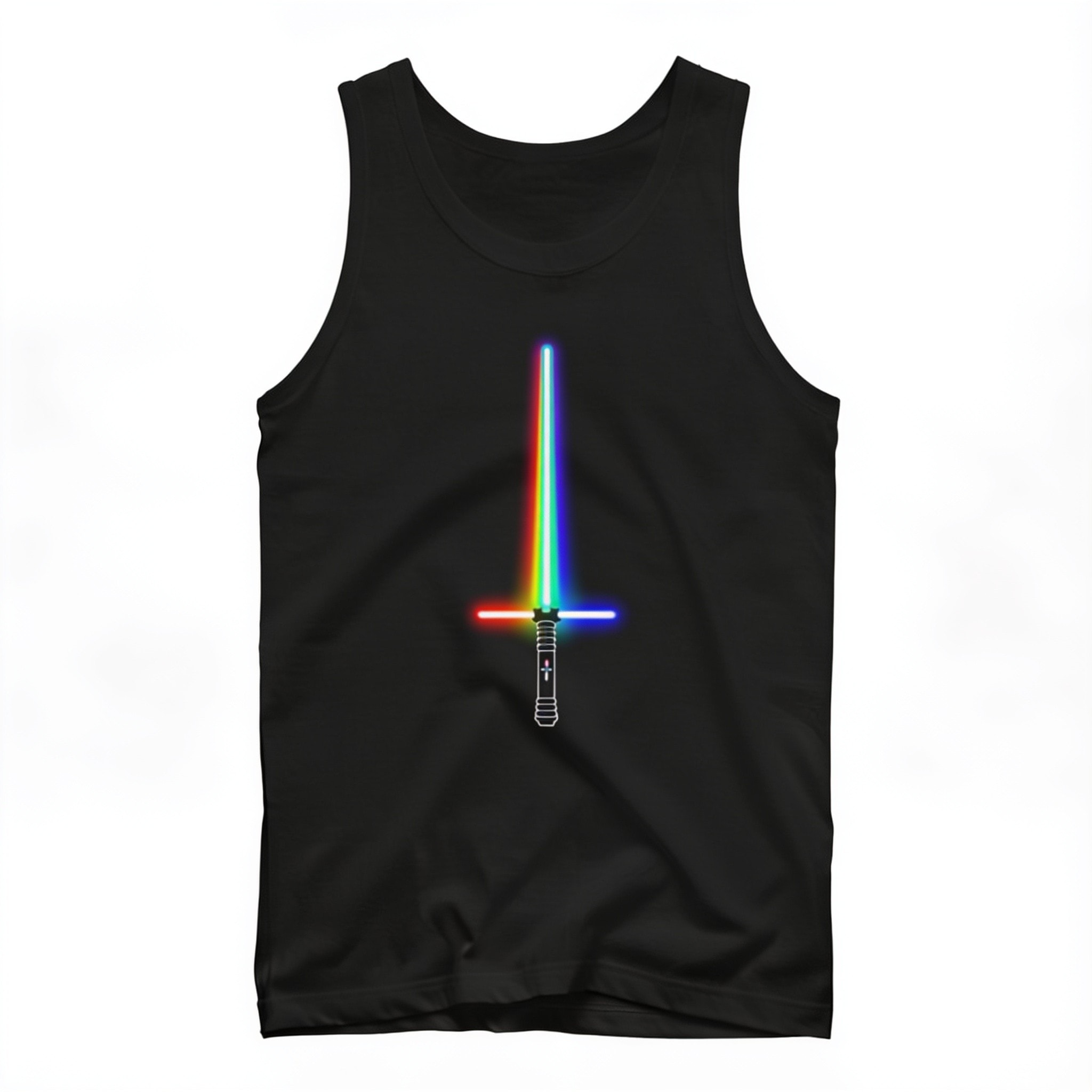 Lightsaber Color Rainbow Funny Movie Men/Unisex Tank Top