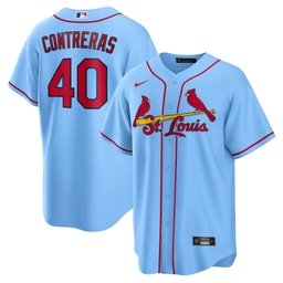 Men's Baseball team Willson Contreras Light Blue Alternate Jersey