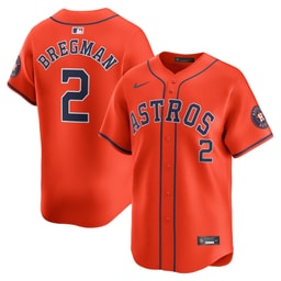 Men's Baseball team Alex Bregman Orange Alternate Limited Player Jersey