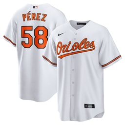 Cionel P?rez 58 Baseball team Home Men Jersey - White