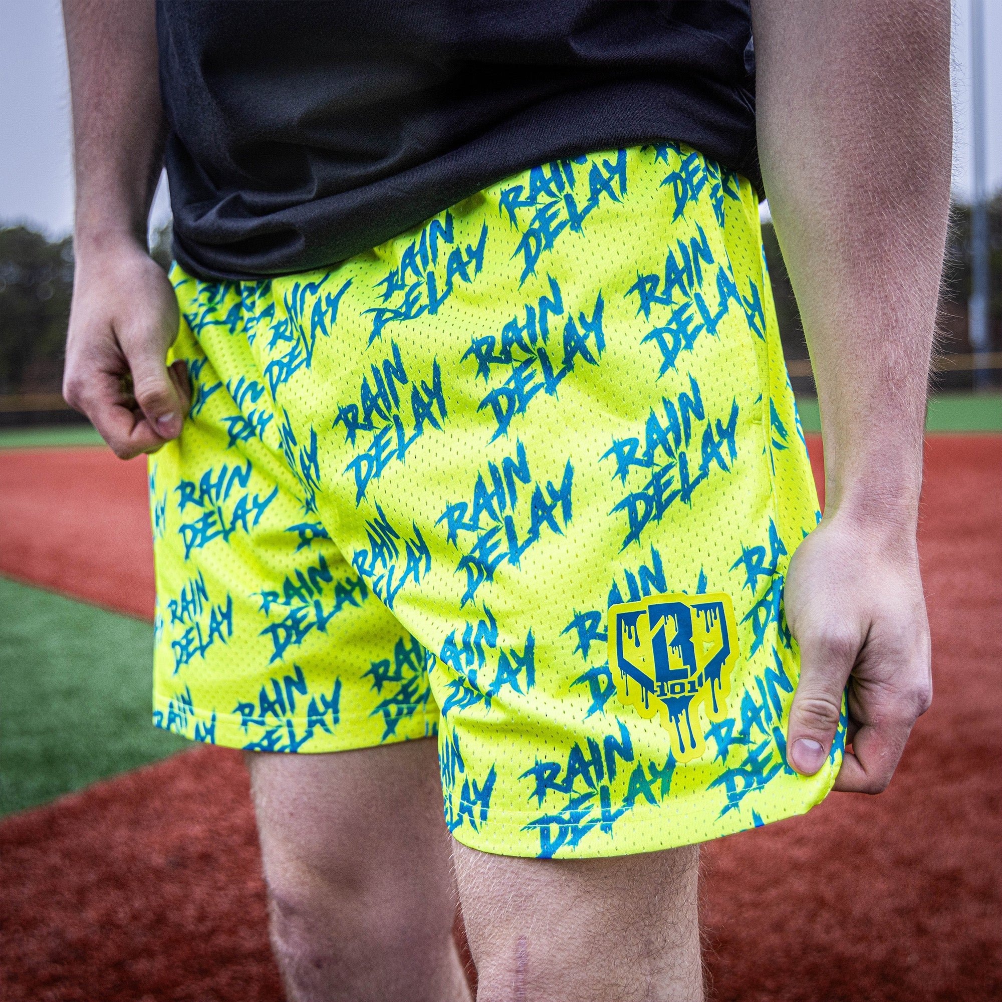 Rain Delay Shorts - Yellow/Blue