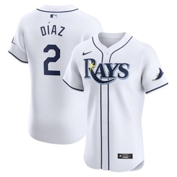 Yandy Diaz 2 Baseball team Home Elite Player Men's Jersey - White