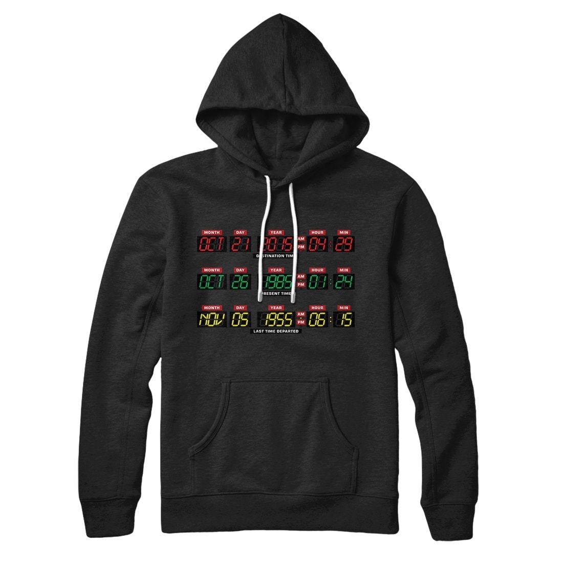 Time Machine Dashboard Hoodie - Unisex Cotton Polyester Pullover with Kangaroo Pocket