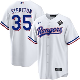 Chris Stratton 35 Baseball team 2023 World Series Stitched Baseball Jersey, White