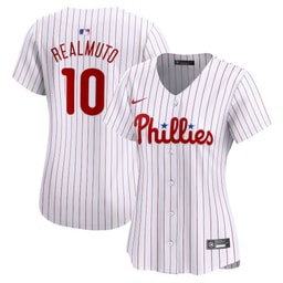 J.T. Realmuto 10 Baseball team Home Limited Player Women's Jersey - White